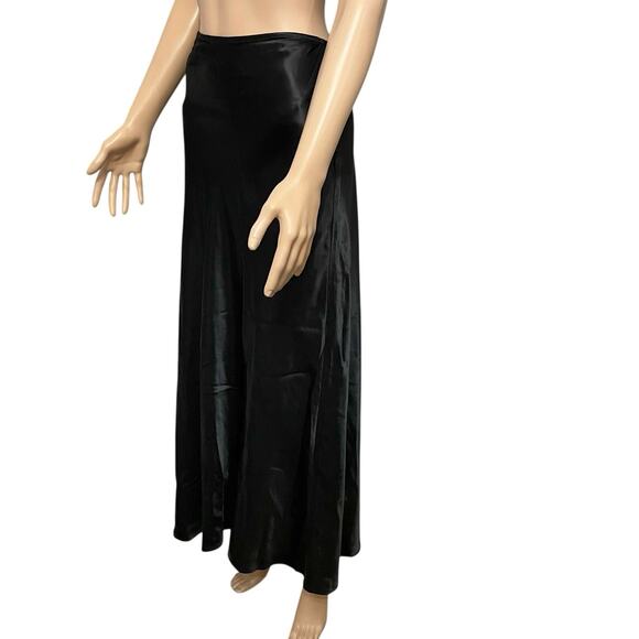 90s Morbid Threads Satin Maxi Skirt 13/14 Black Gothic Whimsigoth Grunge Party - Picture 3 of 9